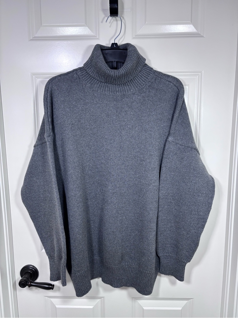 Madewell Turtleneck Long Sleeve Cotton Sweater Women’s XL Gray